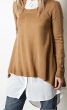 Umgee Womens  Mocha Layering Sweater - Sz M