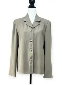 Preston & York Women's Button Blazer Size 12 Lined Career Business