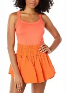 Free People Movement Way Home Skortsie S Orange Morning Burst Dress Athletic
