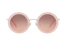 Miu Miu 59US Opal Pink Round Metal Brown Gradient Sunglasses