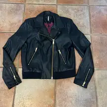 Free people vegan leather motorcycle jacket small
