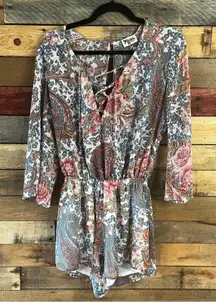 Show‎ Me Your MuMu Tile Tie Romper Size Small