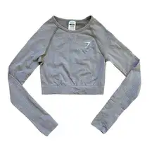 Gymshark‎ Long Sleeve Crop Top Taupe Brown Tan Women’s Size XS