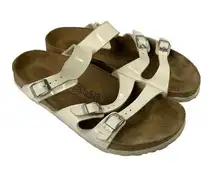 Birkenstock  Birki's‎ Sandals White three straps with buckles EU 40 L9 M7