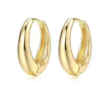 Gold Hoop Earrings| 14K Gold Plated| Lightweight| Hypoallergenic| Hoops