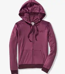 Victoria Secret Pink Velour Full Zip Jacket Purple