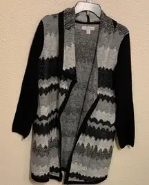 Laura Ashley long cardigan sz L wool blend winter fall preppy career work church