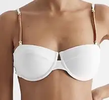 NWT EXPRESS white bikini top with copper detailing size Medium