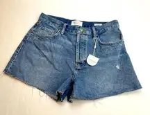 Rails The Fairfax High Rise Cutoff Short Women Size 28 Blue Denim Button Fly NEW