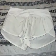 Lululemon white shorts with‎ mesh detail size 6