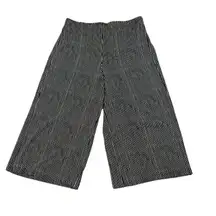 Adrianna Papell Striped Wide-Leg Culottes Palazzo Pants Elastic Waist