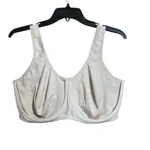 Syrokan Sport Bra Womens 38F Beige Underwire Lined High Impact Full Coverage