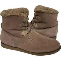 Emu Australia Featherwood Mini Boot Suede Size 8 Merino Wool Lining ankle Boots