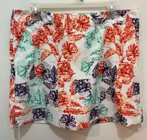 Lady Hagen English Garden Floral Print Golf Skort Size 12