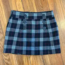 GAP Factory Plaid Mini Skirt with Button Details