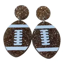 Football Earrings Glitter Dangle Drop Earrings Game Day Jewelry New‎