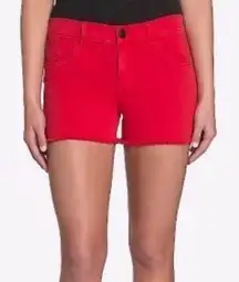 Rock & Republic Red raw hem shorts size 12 women's