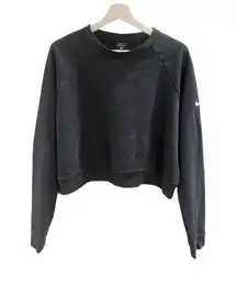 Nike Crop Black Crewneck Sweatshirt