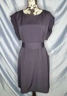 Drape Sleeve Sash Belt Dress