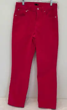 J Crew Corduroy Pant, Worn Once, Size 27 Bright Pink