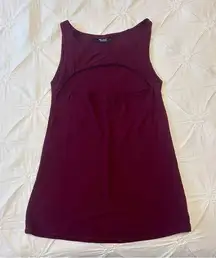 Michael Lauren Burgundy Cutout Tank Top