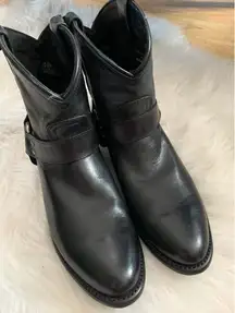 Frye Wyatt Harness Boot Black Size 8.5 leather women’s