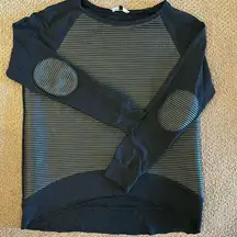 Generation Love Black on Black Textured Long Sleeve Top - Size L