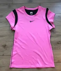 Nike fit dry short sleeve tee shirt Crewneck pink‎