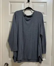 Calvin Klein  long sleeve crew neck shirt tunic length light gray size 2X