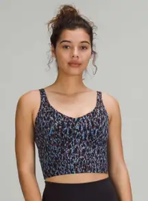 Lululemon Women’s 6‎ Align Tank Top Leopard Camo Blue Nile Multi Padded Crop New