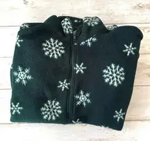 Cherokee OS Fleece Winter Kimono Full Zip Up Nightgown Robe Cover Up Green