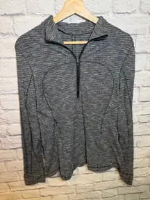 Lululemon Run briskly 1/4 zip pull over workout exercise top women’s size 12