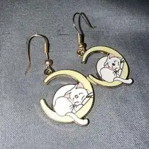 homemade cat earrings