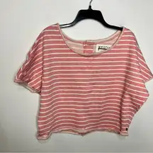 Rusty nineteen eighty five cropped striped top size 8