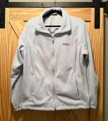 Columbia Women’s XXL Light Blue Full Zip Fleece Jacket Soft Warm Outdoor Layer
