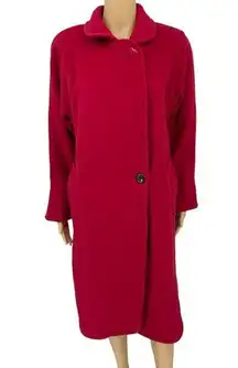 Kristen Blake US 4 American VINTAGE 80s Petite Womens Red 100% Wool Over Coat