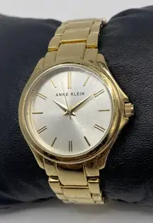 Anne Klein Gold Tone Stainless Steel Watch Working New Battery