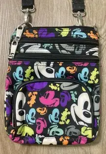 Disney Parks Mickey Mouse Faces Pop Art Crossbody Bag Multicolor Unisex Adult