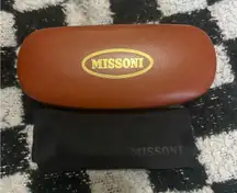 Missoni Eyeglasses Sunglasses Case‎ & Cleaning Cloth Designer Authentic