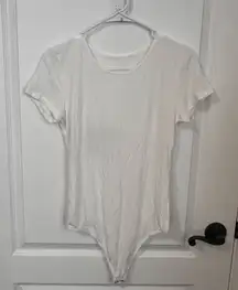 American Eagle Women's Medium White Short-Sleeve Bodysuit Casual Spring NWOT‎