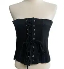 Vintage TRIPP NYC ~ WOMENS XL ~ BLACK  CORSET ~ Y2K GOTH GRUNGE RAVE