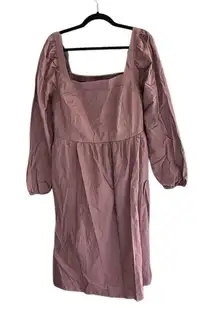 Ava & Viv Women's 2XL Pink‎ Midi A-Line Dress Long Balloon Sleeve