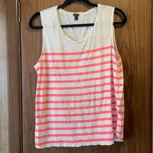 J crew striped thank top