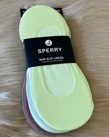 NWT 5- Pairs Sperry Non-Slip Liners in Light Yellow and Soft Pink