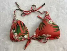 Banana Moon Women's Bikini Top Wire Free Tropical Floral Size 40 Small