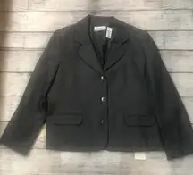 Alfred Drunner sz 12P gray pinstripe lady’s blazer
