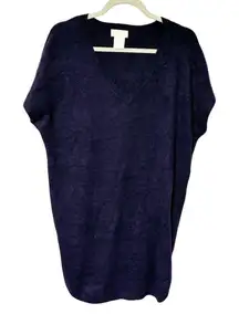 Softies V-Neck Dark Blue Cozy Cloud Caftan Women Small/Medium Lounge Sleepwear