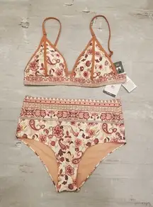 💕RIP CURL💕 Desert Dawn Bikini Banded Triangle Top (M) + High Waisted Bottom (S