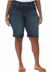 Lane Bryant Flex Magic Waistband High Rise Bermuda Shorts Dark Wash Women’s 20