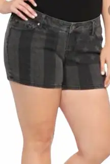 TORRID‎ SHORTS FLAG USA MINI STARS AND STRIPES DENIM JEANS GRAY/BLACK